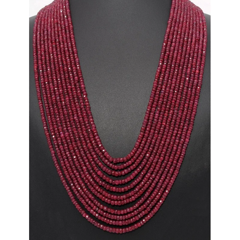 11-lines-african-ruby-gemstone-3-5-mm-faceted-bead-necklace-for-women-rb-1001