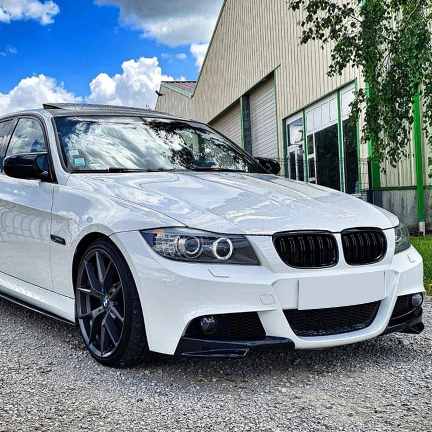 For BMW 3 Series E90 320i 330i M-Tech LCI 2009-2012 Front Bumper Corner Splitter Diffuser ABS Plastic Gloss Black - view 2