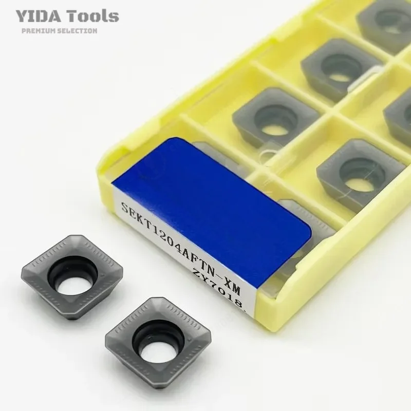 SEKT1204AFTN XM Milling Inserts ZY7018 LDA Carbide Tool for Stainless Steel CNC Lathe Parts