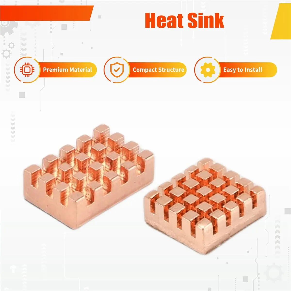 L77A For Zero 2W Pure Copper Heat Sink for CPU Motherboard Cooling Multi-Functional Heat Sinks