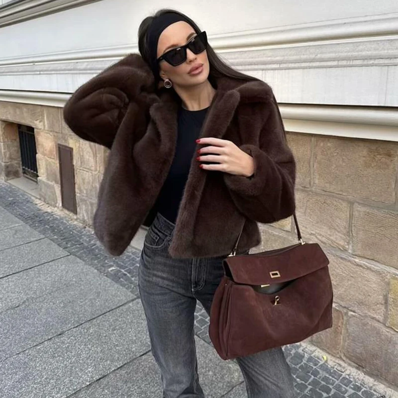 Jackets Women's Coat Autumn 2026 New Chic and Elegant Warm Fur Women's Jacket Coat Fashion Youth Street Comfort Outerwear