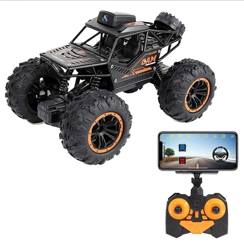 New RC Remote Control Electric Car With Camera, Alloy Remote Control Off-road Climbing Toy Car