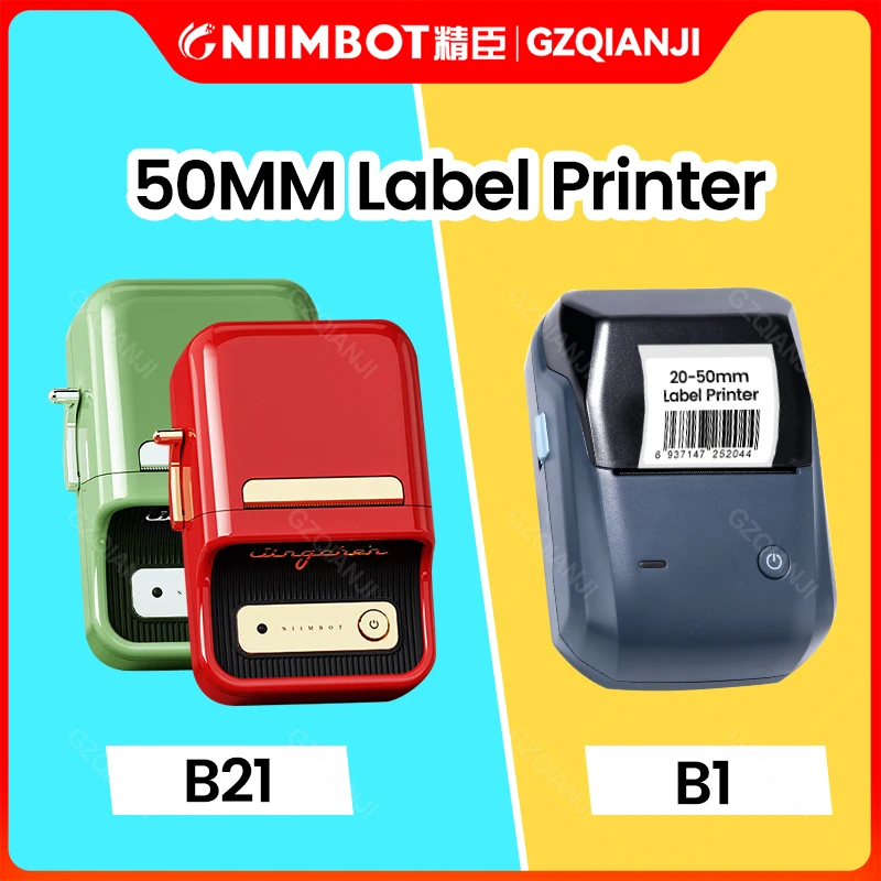 Niimbot B21 B1 Wireless Label Printer Portable Pocket Sticker Maker Bluetooth Thermal Adhesive Labeller Print Home Use Office