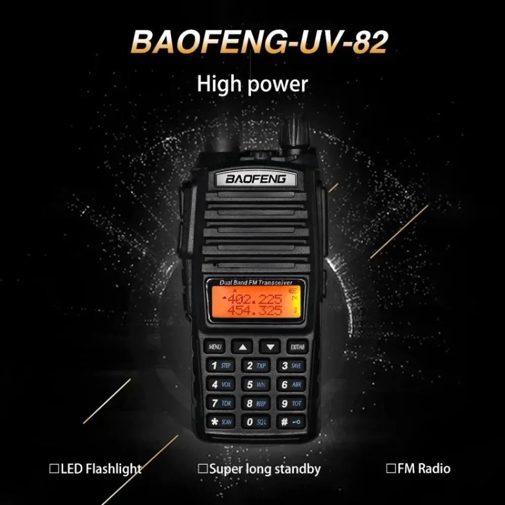 Baofeng High Power 5W/8W UV-82 Walkie Talkie Uv82 Dual Band Vhf/Uhf Fm Transceiver 10Km Lange Afstand Jagen Tweerichtingsham