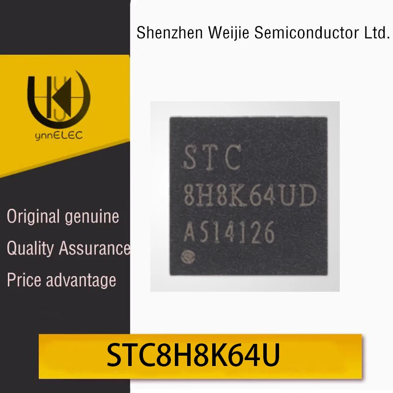 Genuine STC8H8K64U-45I-PDIP40 1T 8051 Microcontroller Chip Silk Screen