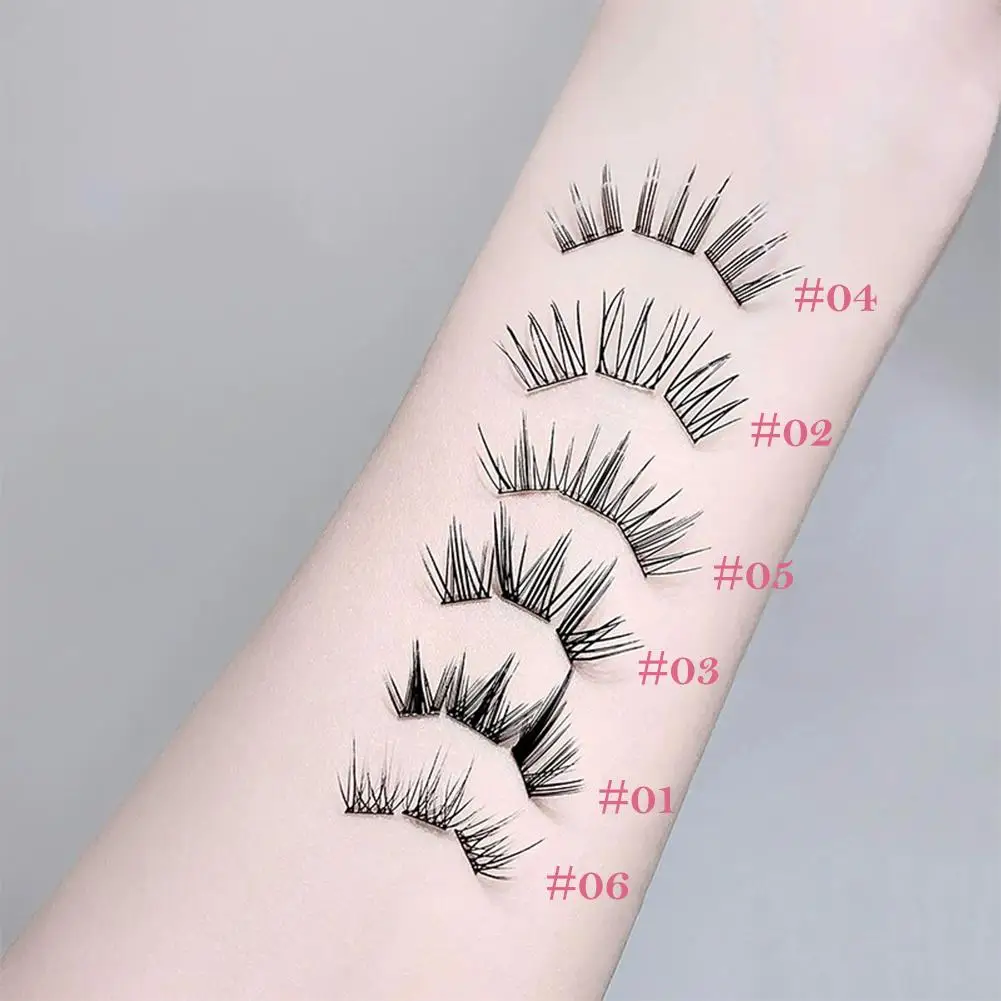 Faux-cils naturels sans colle, à grappe unique, denses, grand maquillage pour les yeux, sensation de fausse capacité, outil gratuit V9Z6