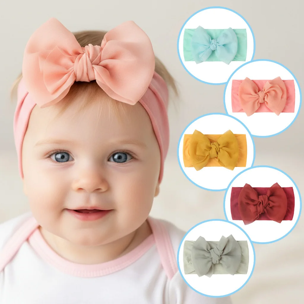 

MILANCEL новая детская повязка для волос от 0 до 12 месяцев, милая сетчатая украшение с бантом, детская повязка на голову, 13 цветов, нейлоновый тонкий аксессуар для волос для малышей