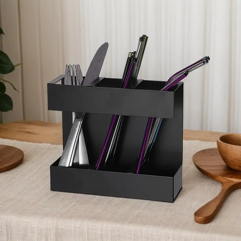 

Straw Organizer Storage Holder For Straws Slim Reusable 3 Grid Wall Mounted Rack For Wall Party Fridge Kitchen Cupboard Drinking