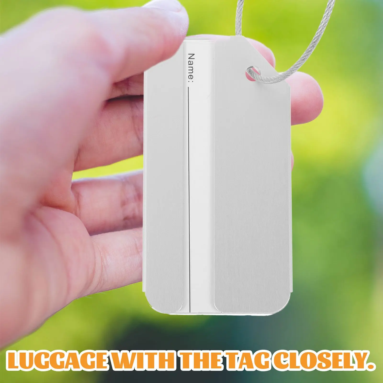 2 個アルミ金属スーツケース識別子 8 × 4 手荷物タグ 2 センチメートル荷物スーツケース識別子タグ旅行手荷物名ラベル