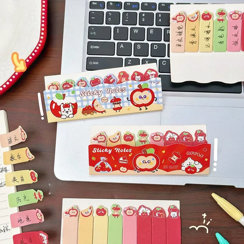 120 ورقة مؤشر كرتوني مذكرة لاصقة Kawaii Post مذكرة الوسادات ملصقات لطيف مدرسة مكتب طالب القرطاسية رسالة ملاحظات ملصق