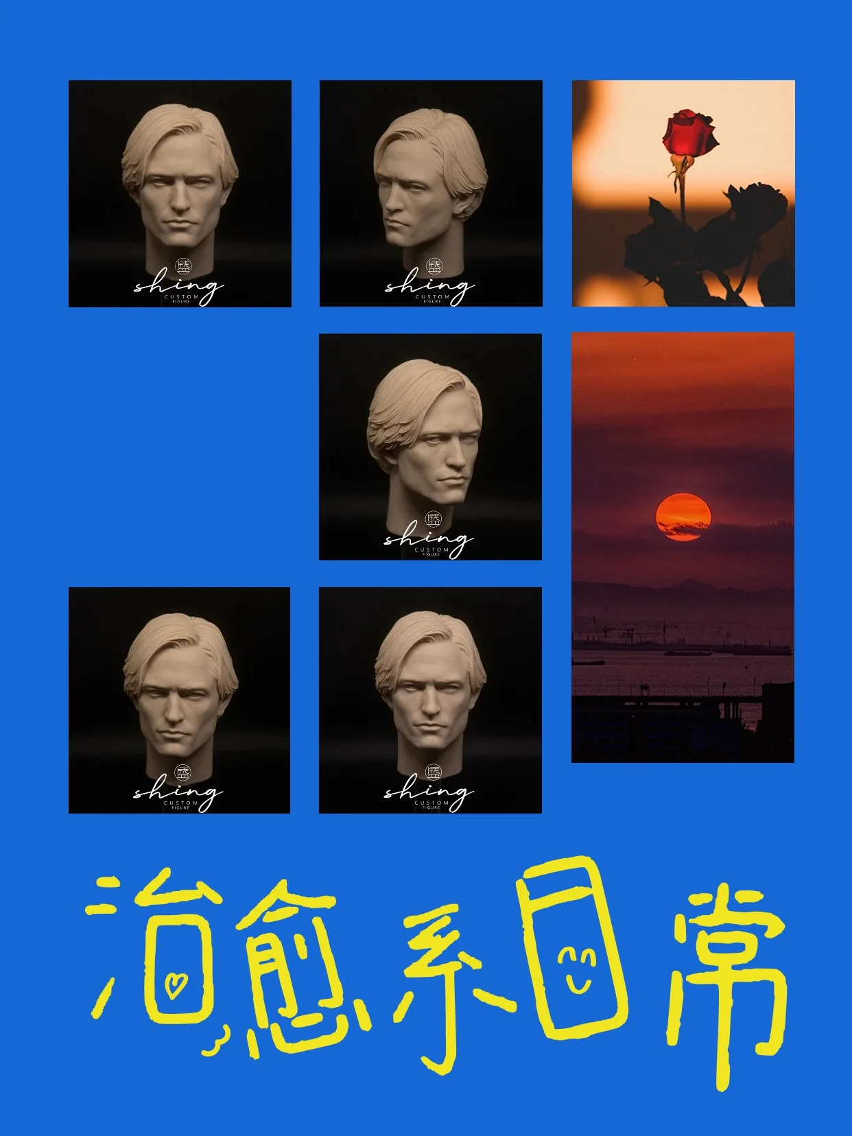 

【Неокрашенный】в наличии, масштаб 1/6, мужской солдат, Роберт Паттинсон, супергерой, актер, резьба по белой головой для 12-дюймовой модели экшн-фигурки