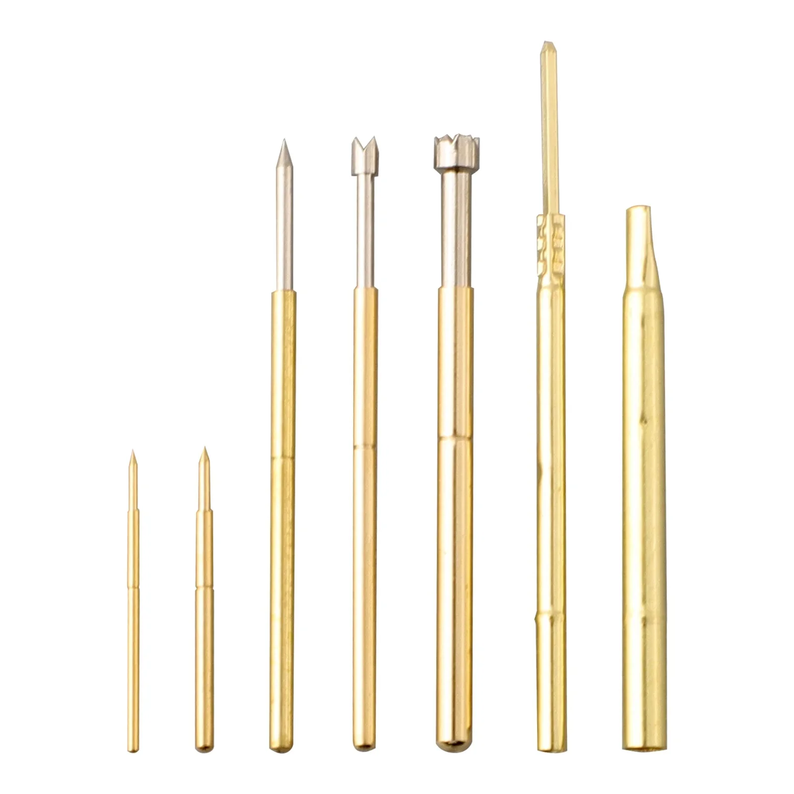 

100pcs Test Probes Dia 0.68mm-2.36mm Multiple Types Spring Test Probe Pogo Pin Receptacle Tool Multiple Types Of Spring Testing