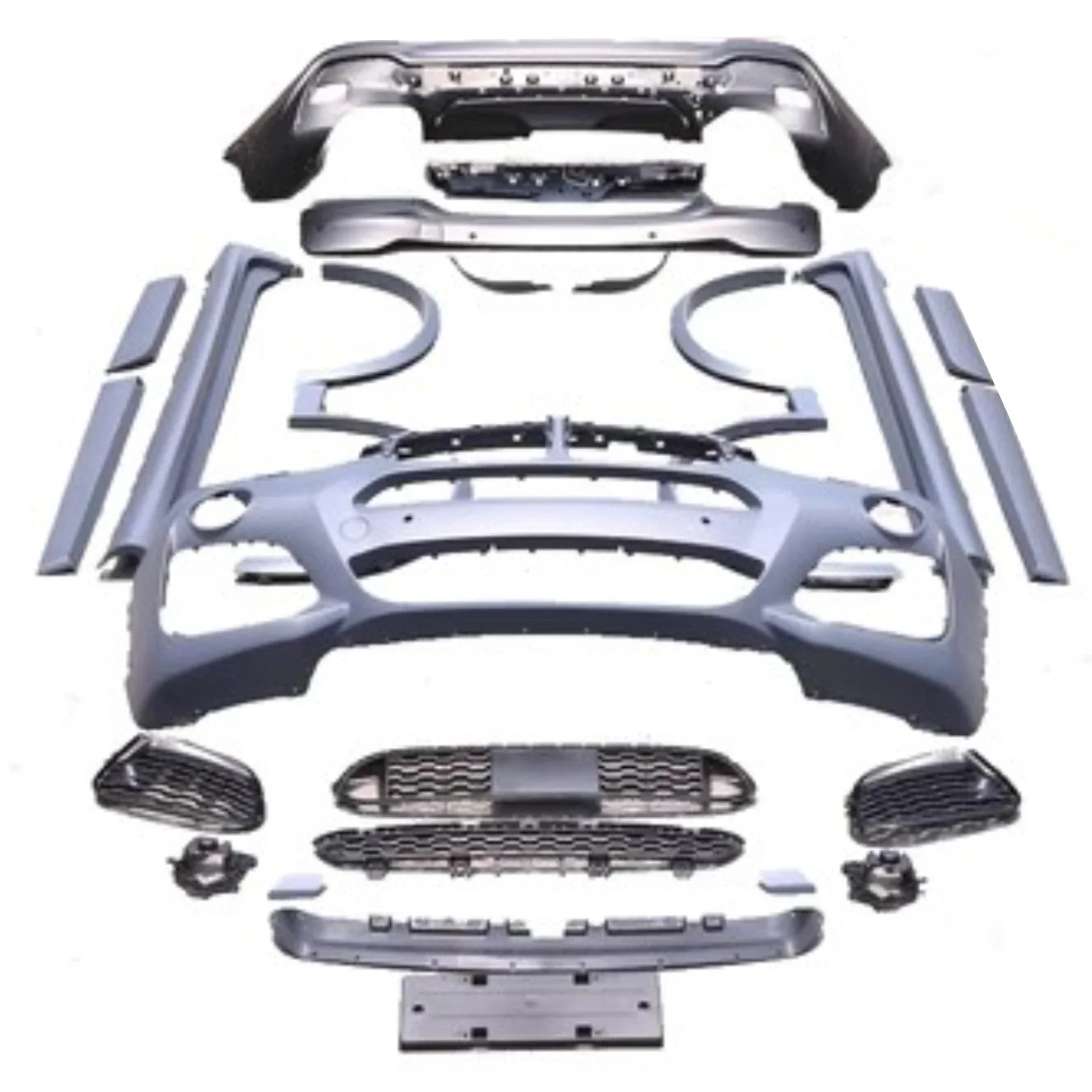 Front Rear Bumper Assembly Side Skirt for BMW X3 X4 F25 F26 Wheel Eyebrow Convert M40 MT Style Kit Auto Accessories