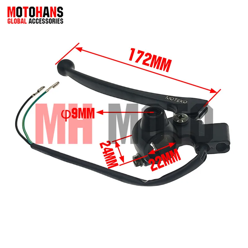 HANDLE CLUTCH LEVER WITH MIRROR HOLDER FOR AKT AK125SL NDK125 DAKAR200 HONDA CG125 NXR125 6