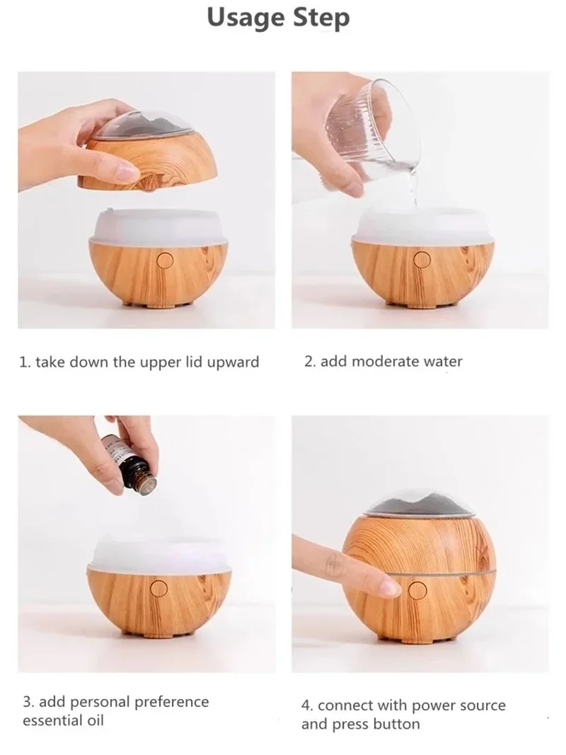 Mountain View Mini diffusore di aromi USB atomizzatore di olio essenziale nuovo umidificatore ad ultrasuoni da tavolo per la casa regalo di compleanno per la casa