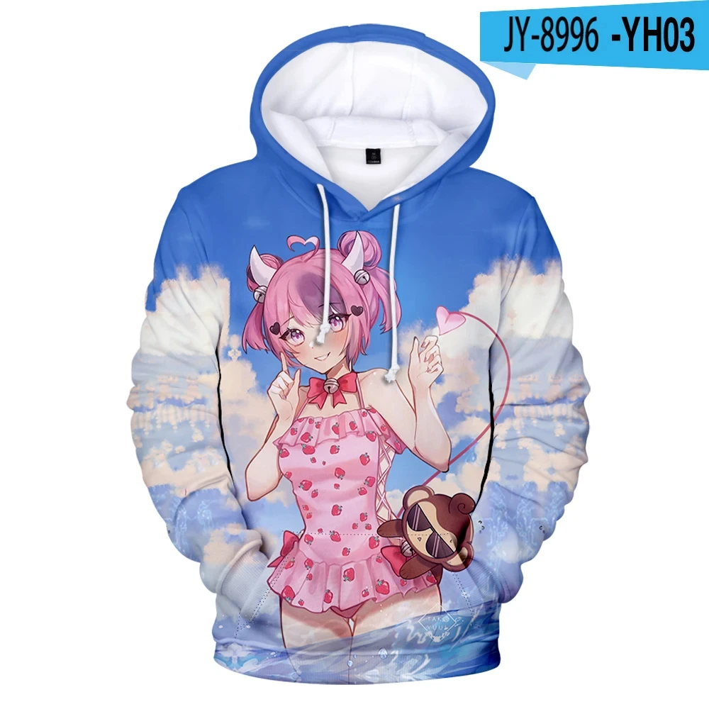 Hololive VTuber Ironmouse Hoodie Long Sleeve Women Men Hooded Sweatshirt Harajuku Streetwear 2024Casual Style 3D Clothes