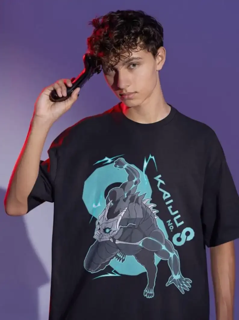 Anime Vintage Unisex Tee - Black Swordsman, Skull Knight, Manga Graphic