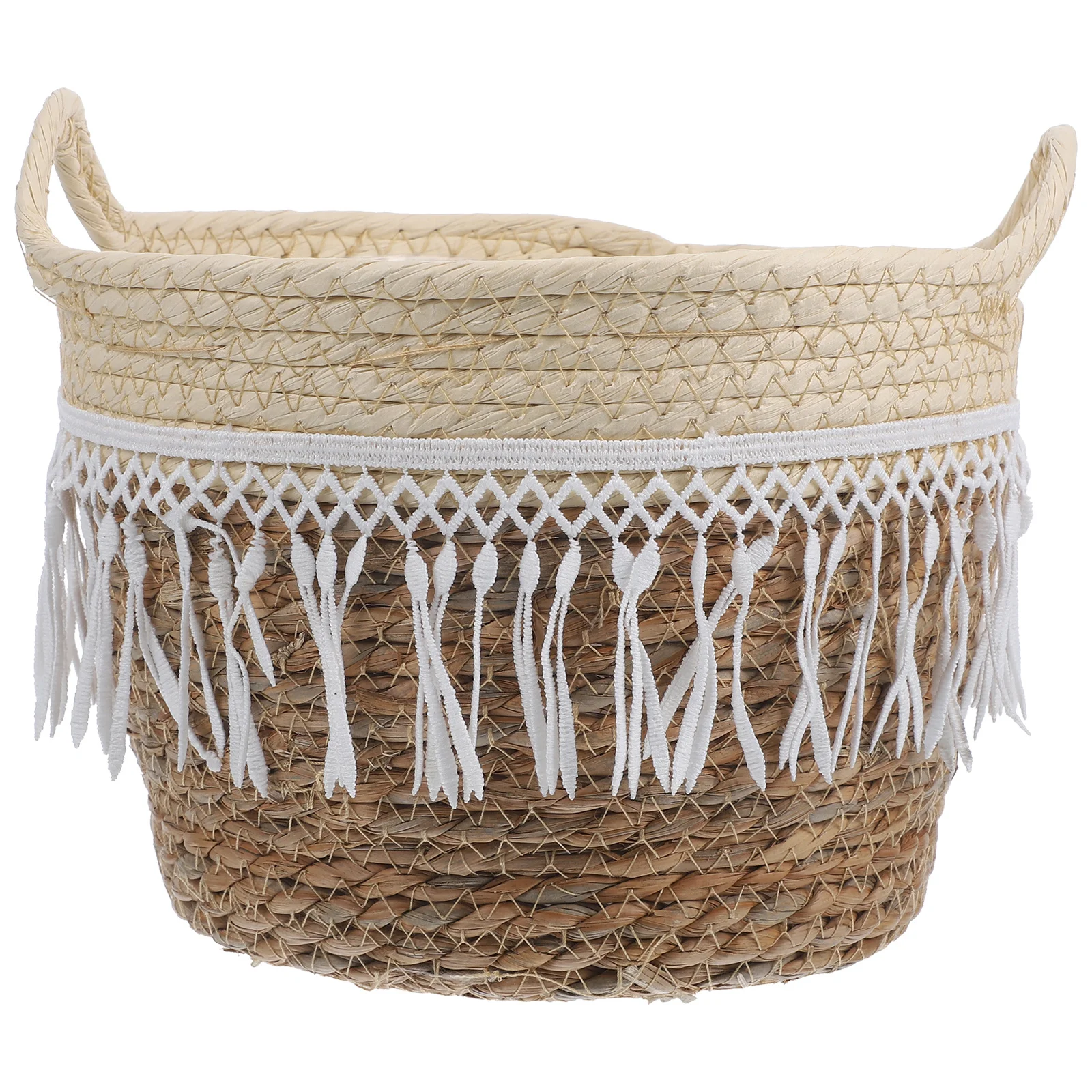 

Woven Planter With Liner Handmade Seagrass Basket For Plants Indoor Decorative Flower Container Rustic Planters Garden