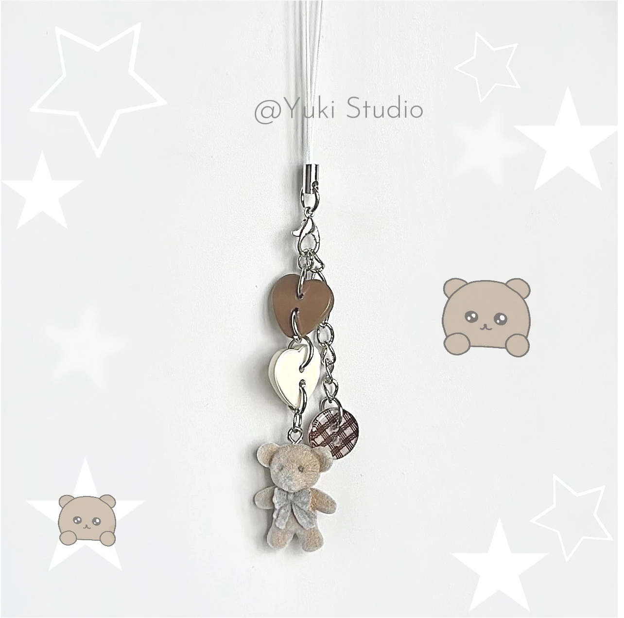 

1pcs Resin Flocking Bow Bear Key Chain Pendant Charms Jewelry Making Mobile Phone Case Clothes And Pants Decoration Ornaments