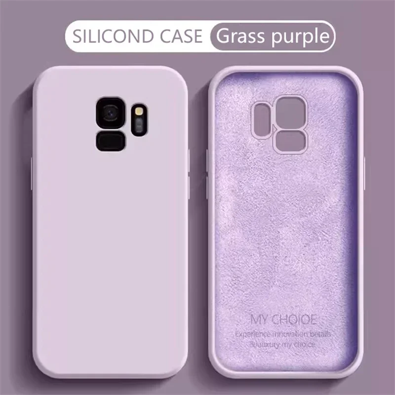 Liquid Silicone Soft Cases For Samsung Galaxy S8 S9 S10 S20 S21 FE S22 S23 S24 Plus Fundas For Samsung Note 8 9 10 20 Plus Cover