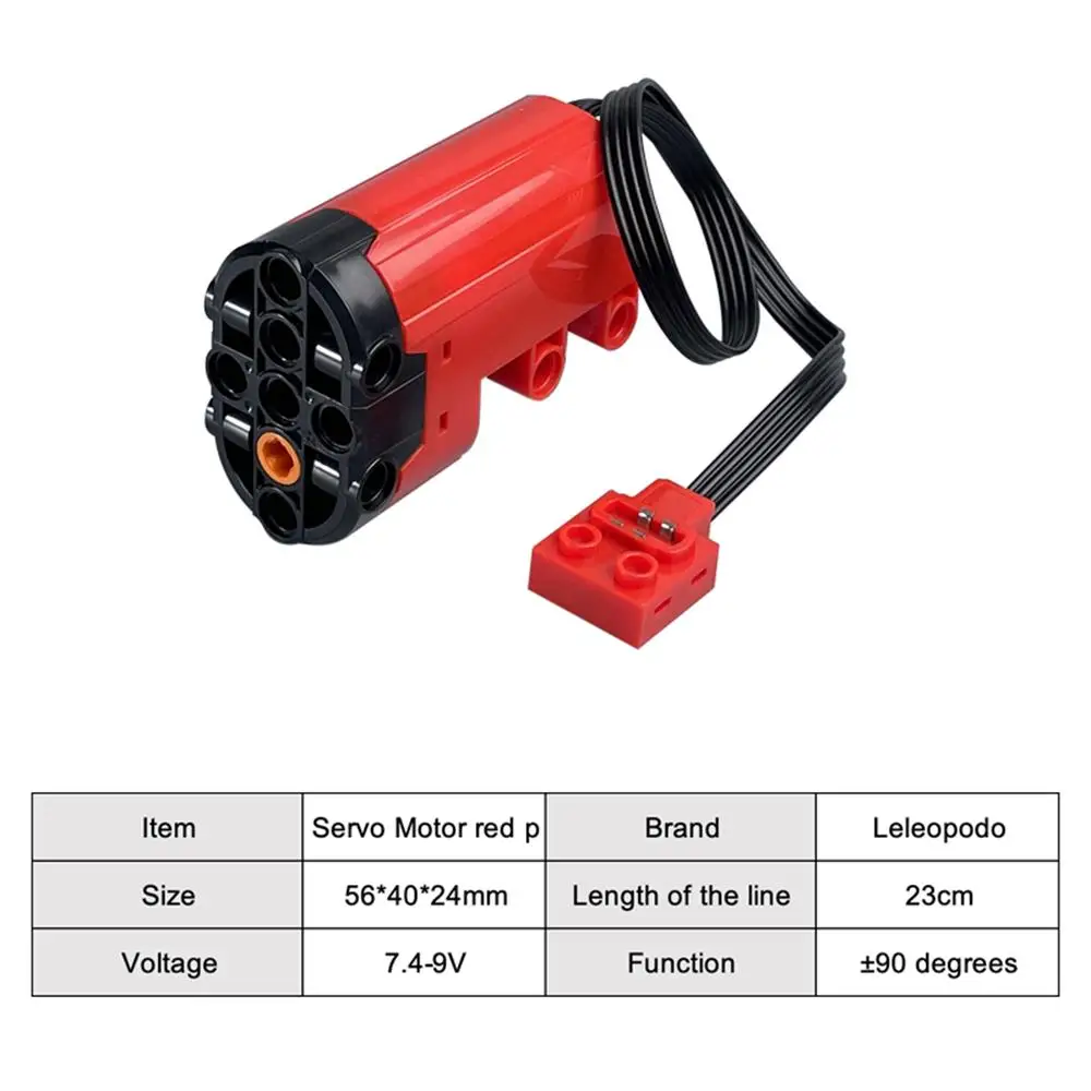 1/2/5/10PCS New Technical MOC Power Functions Parts Red Enhanced 88004 Servo Motor High Speed DIY Building Block Toy Accessories
