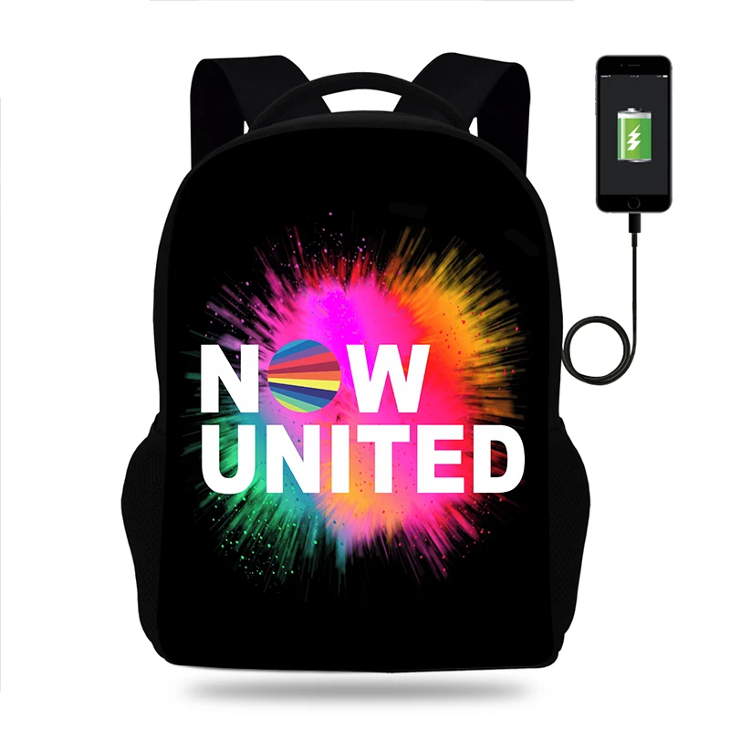 Hot Now United Backpack Boy Girl School Bag Teenager USB Charging Daily Travel Backpack Student Schoolbags Mochila