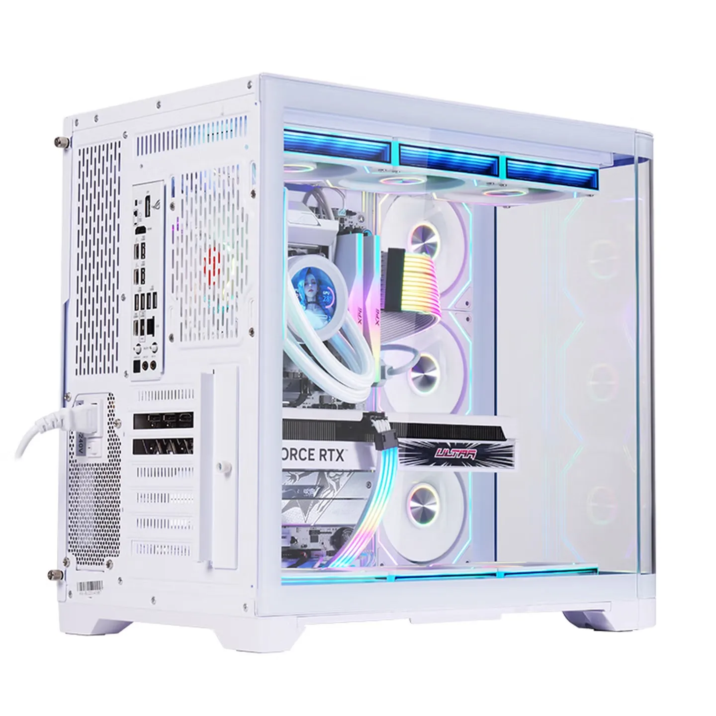 WJCOOLMAN Sky Ceiling PLUS ATX curved glass sea-view room computer case Supports 360-degree water cooling