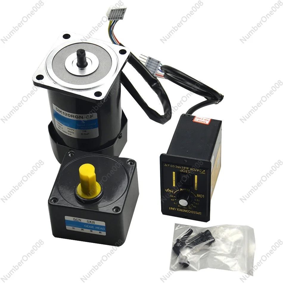 51K120RGN-CF 120W AC Motor reductor de engranajes motor regulador de velocidad 1 PH 50 HZ AC 220V, 100 RPM a 50 RPM con controlador de velocidad