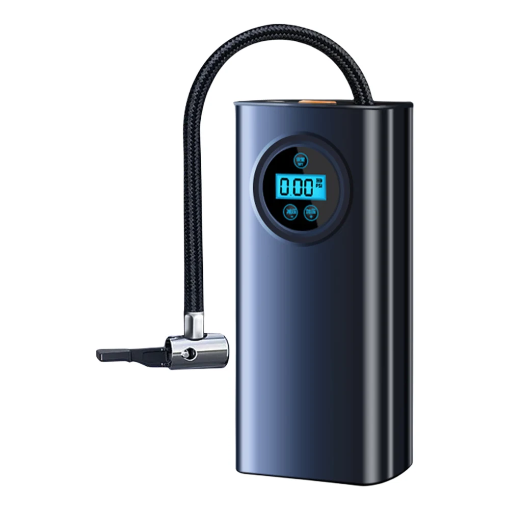 Car Tyre Inflator Rechargeable with Digital Pressure Gauge Small Air Pump 1500mAh Portable Air Pump for Car Motorcycle Bike Ball
