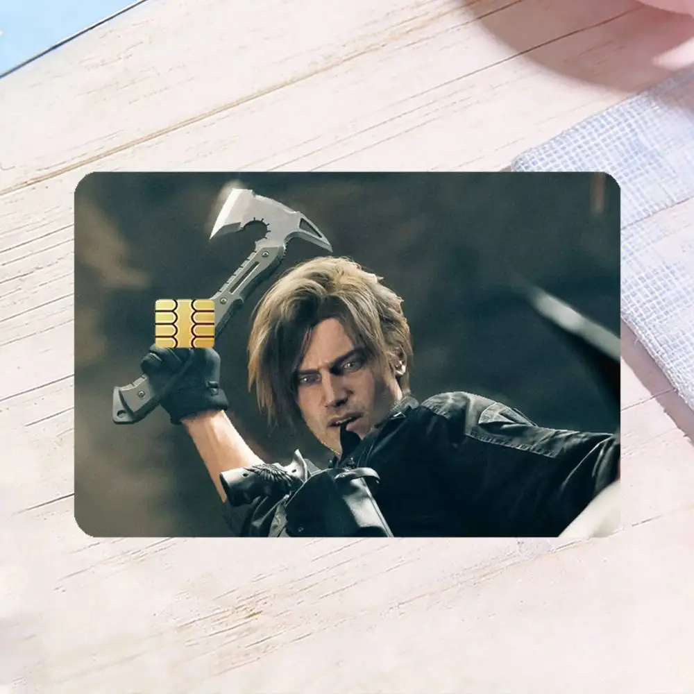 L-Leon R-Resident RE9 Evil 9 HD Waterproof Card Skins Protective Stickers for Credit Bank Game Cards