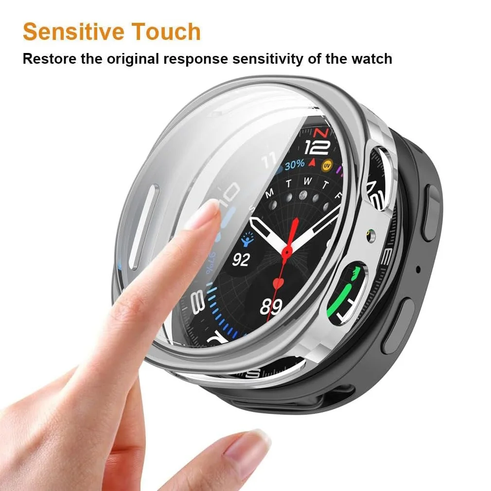 ฝาครอบป้องกันสําหรับ Samsung Galaxy Watch 8 40 มม.44 มม.TPU โปร่งใสสําหรับ Samsung Galaxy 8Classic 46 มม.