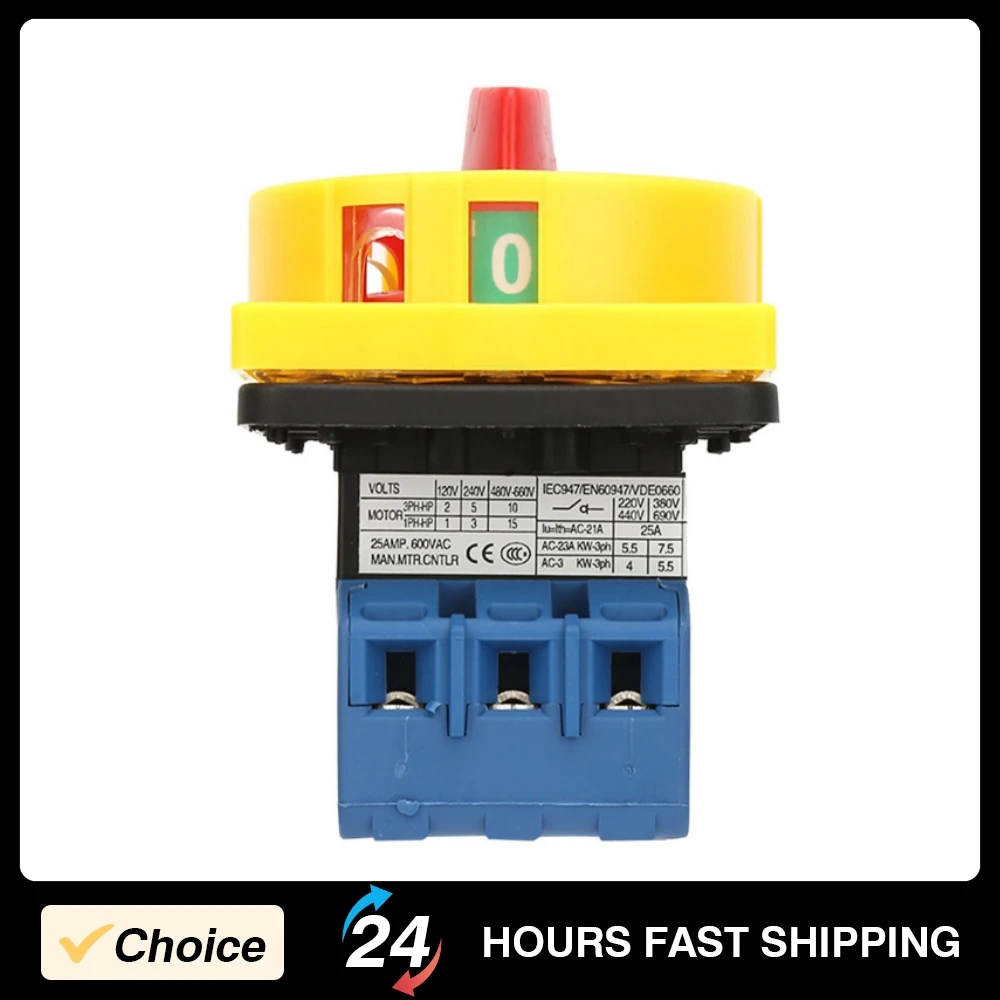 Interruptor disjuntor de carga 25a/32a, 3 pólos, 2 posições, câmera rotativa, liga/desliga, interruptor de alimentação, máquinas-ferramentas, acessórios de máquinas, 440v