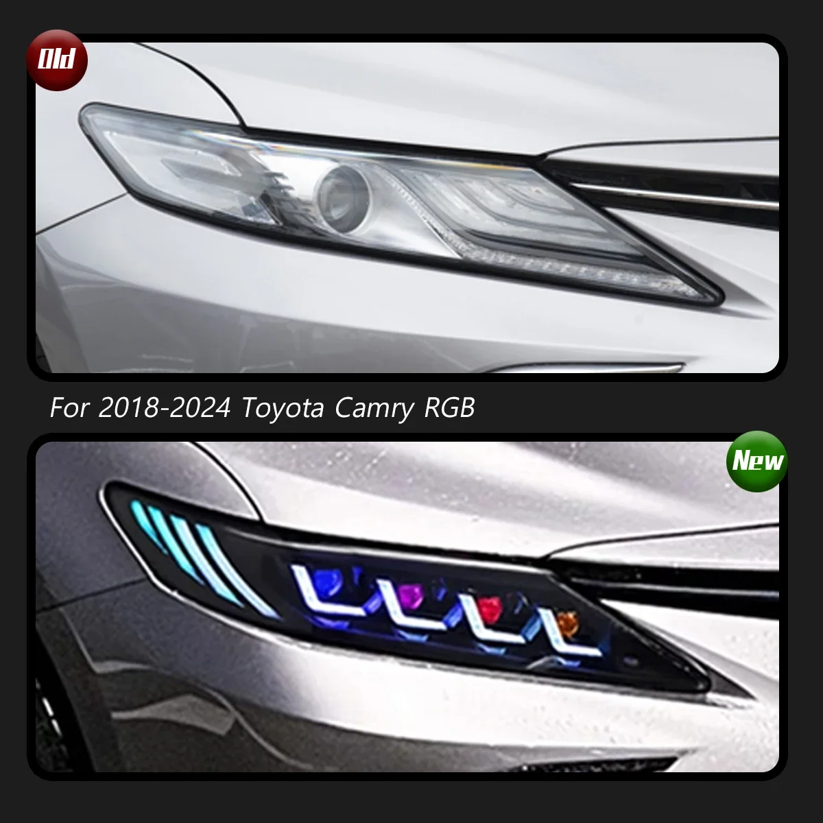 

TYPY New LED Head Lamp Upgrade Modified For Toyota Camry RGB Headlights 2018-2024 Dynamic Signal Head Lamp Auto Accessories