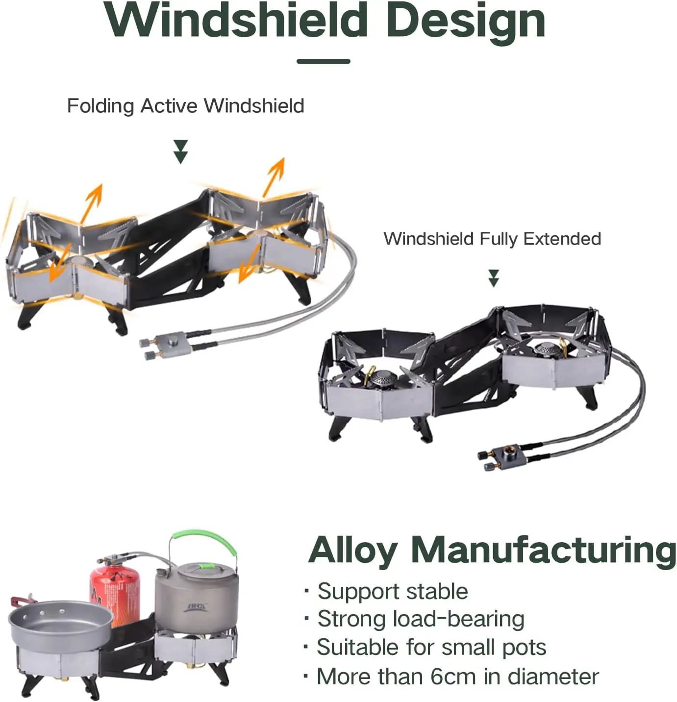 BRS-32 Portable Camping Stove, Foldable with Adjustable Control & Carry Case