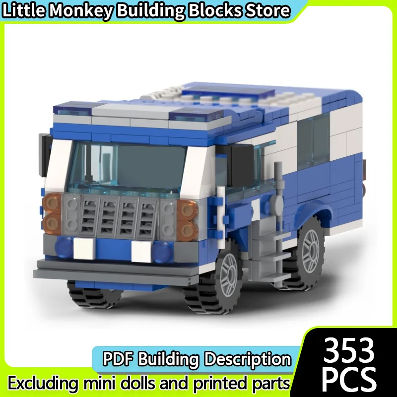 

Speed Racing Model MOC Building Bricks Prisoner Transport Vehicle Modular Technology Children Holiday Gifts Assemble Toys Suit
