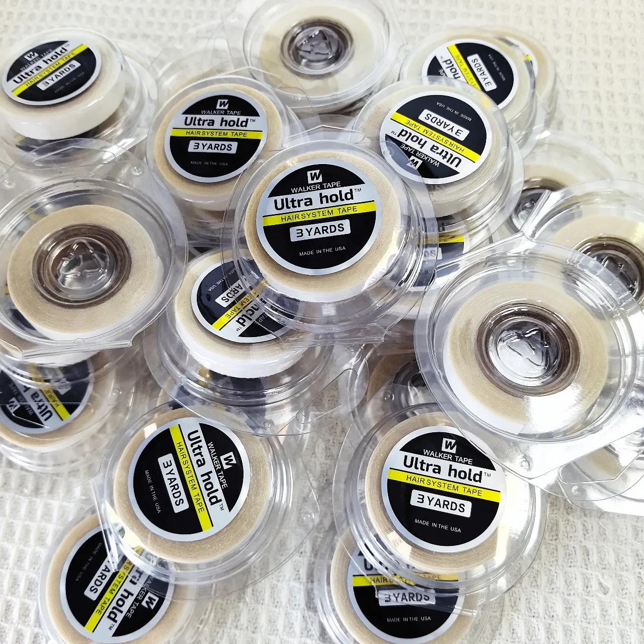 

1/2/3PCS with box 0.8/1.0/1.27cm Width 3Yard White Ultra Hold Tape Double side tape Wig Glue Hair System Tape For Toupee