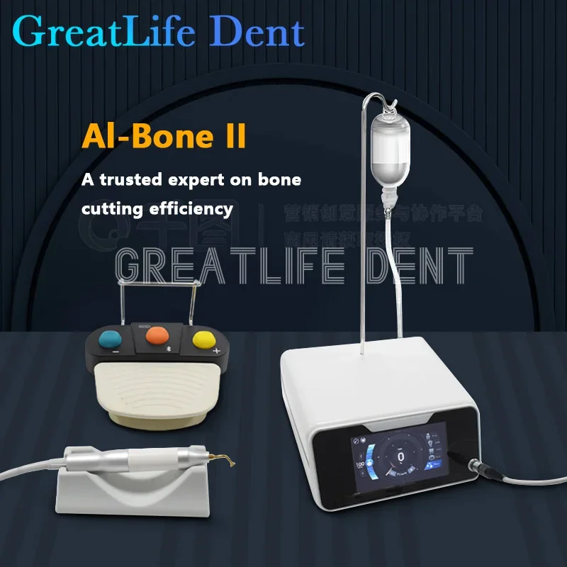 GreatLife Dent Refine AI-Bone II Endo Perio LED Ultrasonic Bone Cutter Surgical Equipment LED Handpiece Surgery Bone Knife