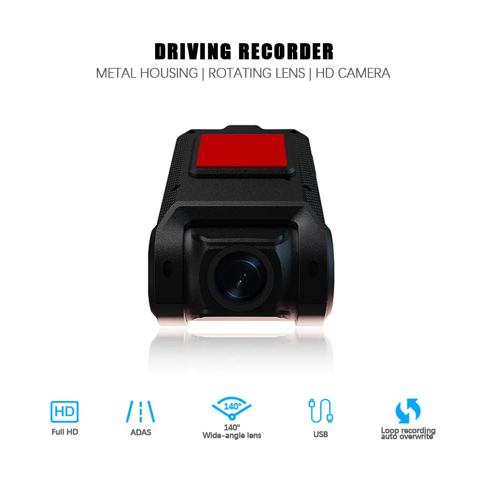 SKIG ADAS USB Dash Camera Car DVR U2 Night Recorders Camera Full HD Hidden Type Auto Video Recorders for Android Radio Player