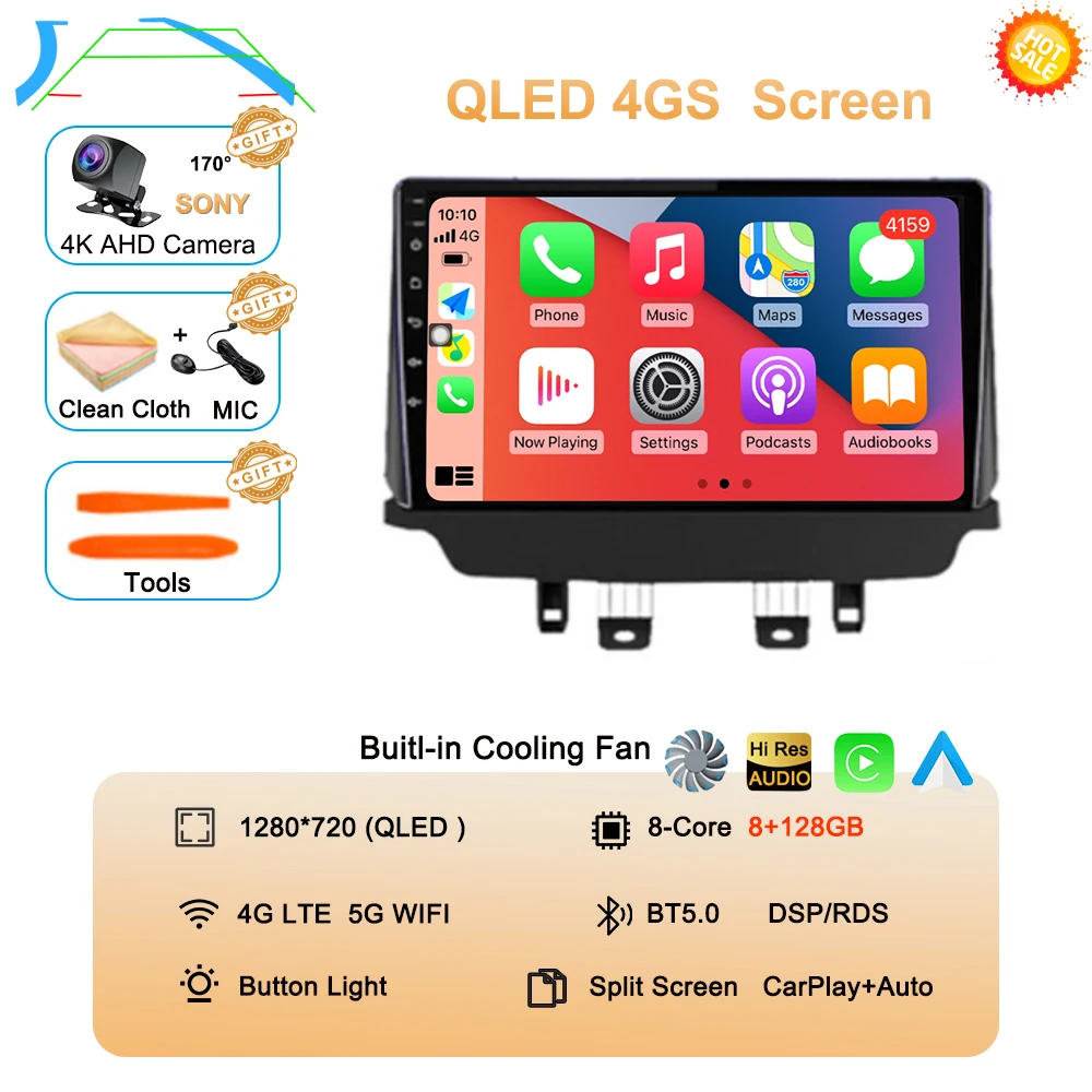 Auto radio Android 16 voor Mazda CX-3 CX3 Mazda 2 DK 2014 - 2021 Multimedia Videospeler QLED GPS Navigatie Draadloze Carplay Auto