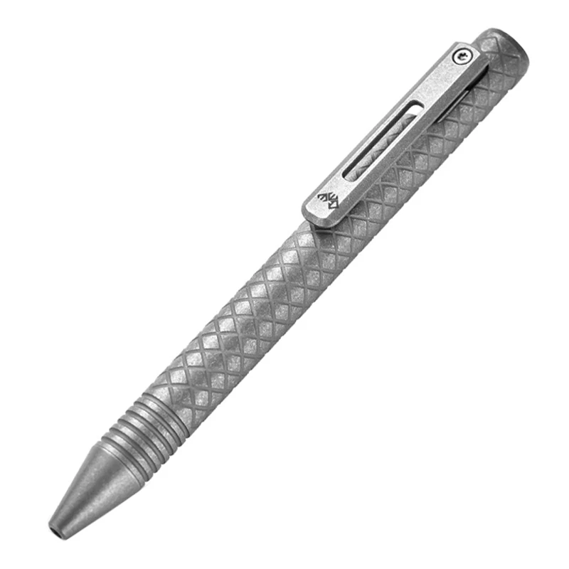 Titanium Alloy Tactical Pen, Pull Bolt Switch, Universal G2 Refill, Multi-Function Design, EDC, Lightweight and Durable