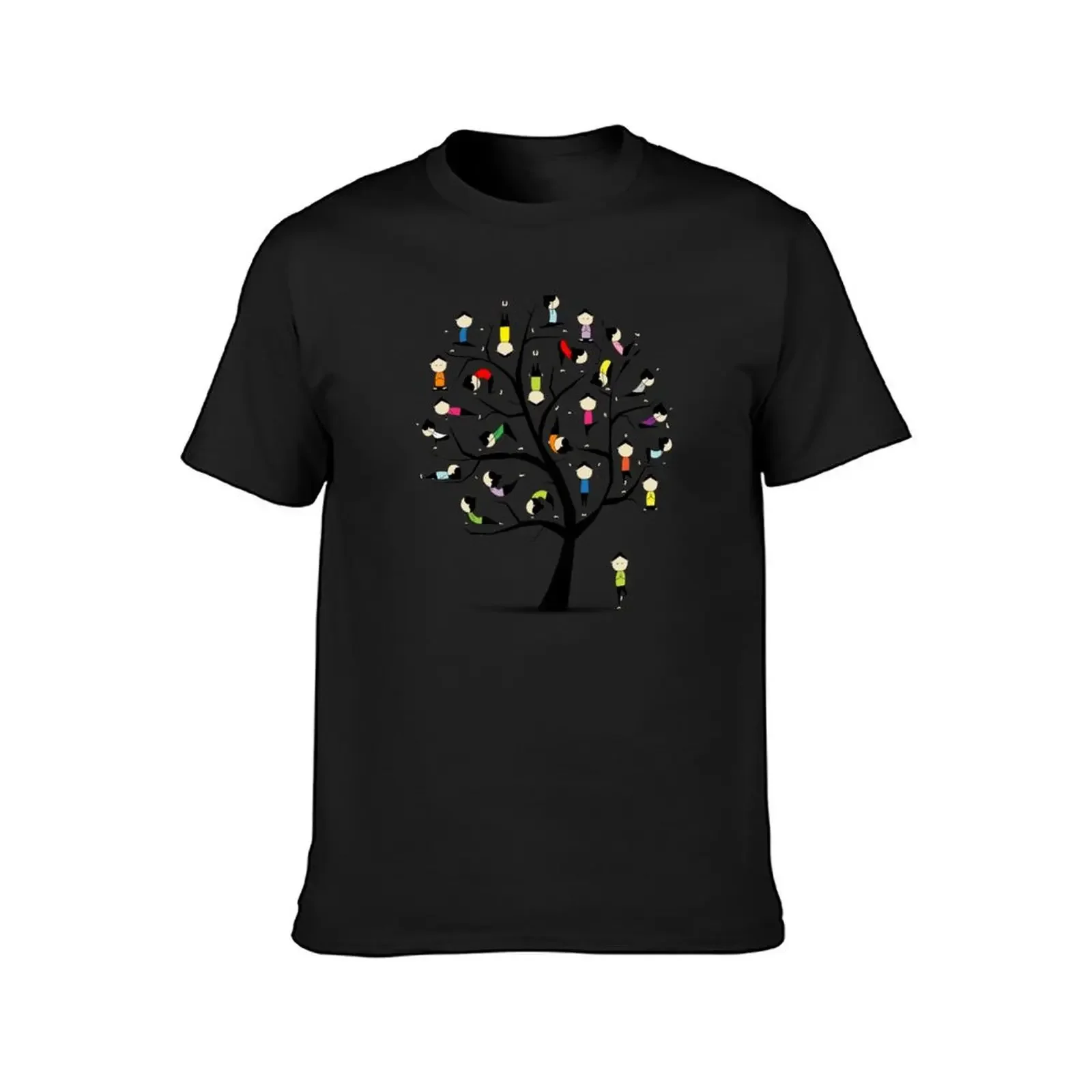 Yoga practice, art tree concept. Asana set for yoga lover T-Shirt blanks workout shirts for men