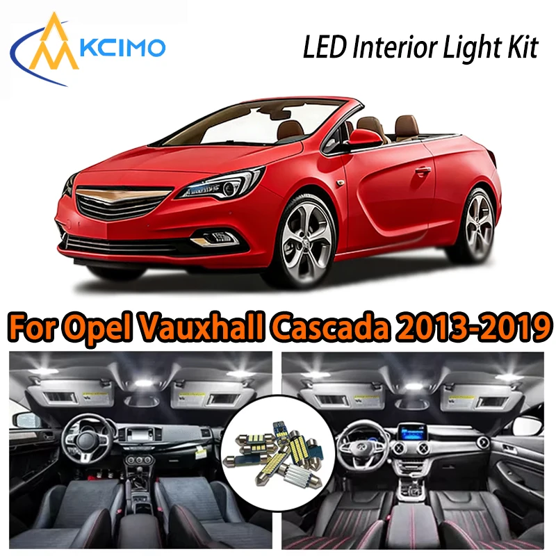 

Interior LED Lights For Opel Vauxhall Cascada 2013-2019, White Blue Two Colors Choice, Super Bright Easy Install Ambient Mood