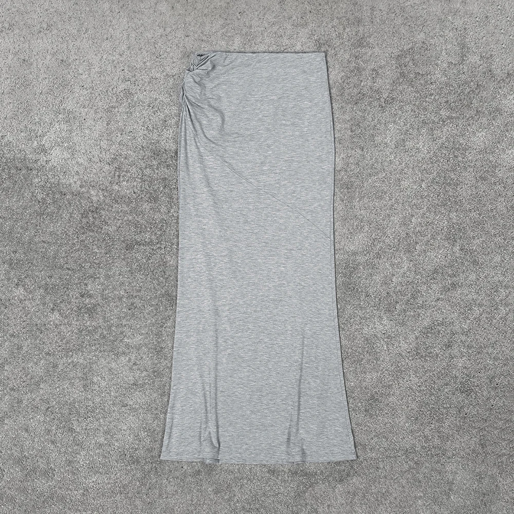 

Y2K Viscose Blend Women's Skirt Slim Fit Pleated Straight Elegant Commuter Style for Summer 2025