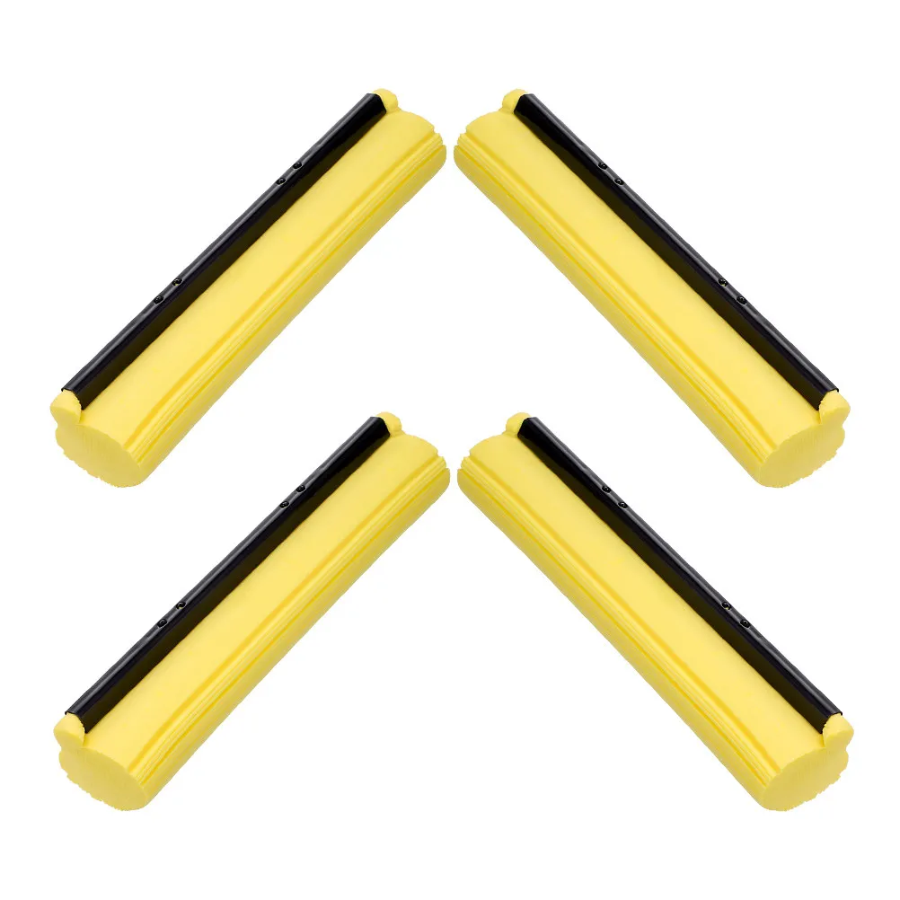 

Набор из 4 сменных насадок для швабры из ПВА, 27 см, легко устанавливаемые, для уборки полов внутри и снаружи помещений, для кухни и гаража