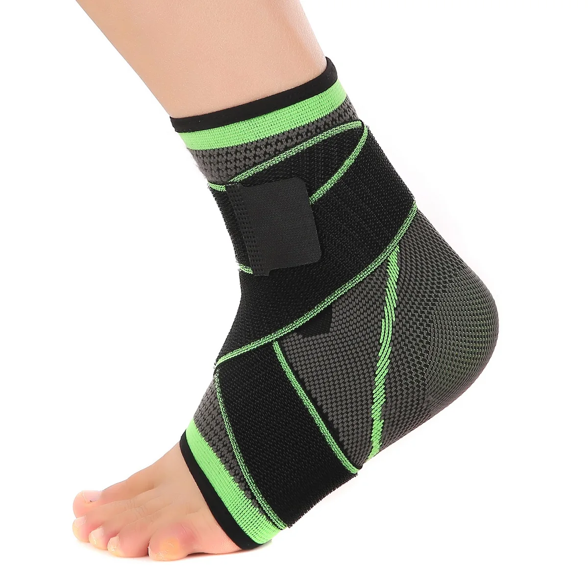 1PCS Nylon Ankle Brace for Women Men Ankle Wrap for Sprain Compression Sleeve for Plantar Fasciitis Relief Running Workout Sport