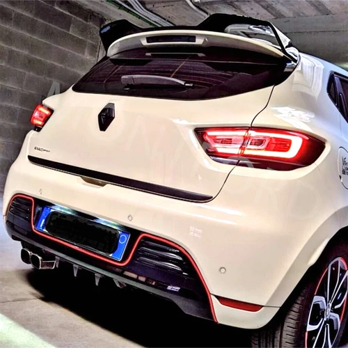 Imagen 2 del producto Estilo V para Renault Clio 2013-2018 MK4 fibra de carbono/FRP Hatchback techo ala trasera Kit de carrocería Accesorios