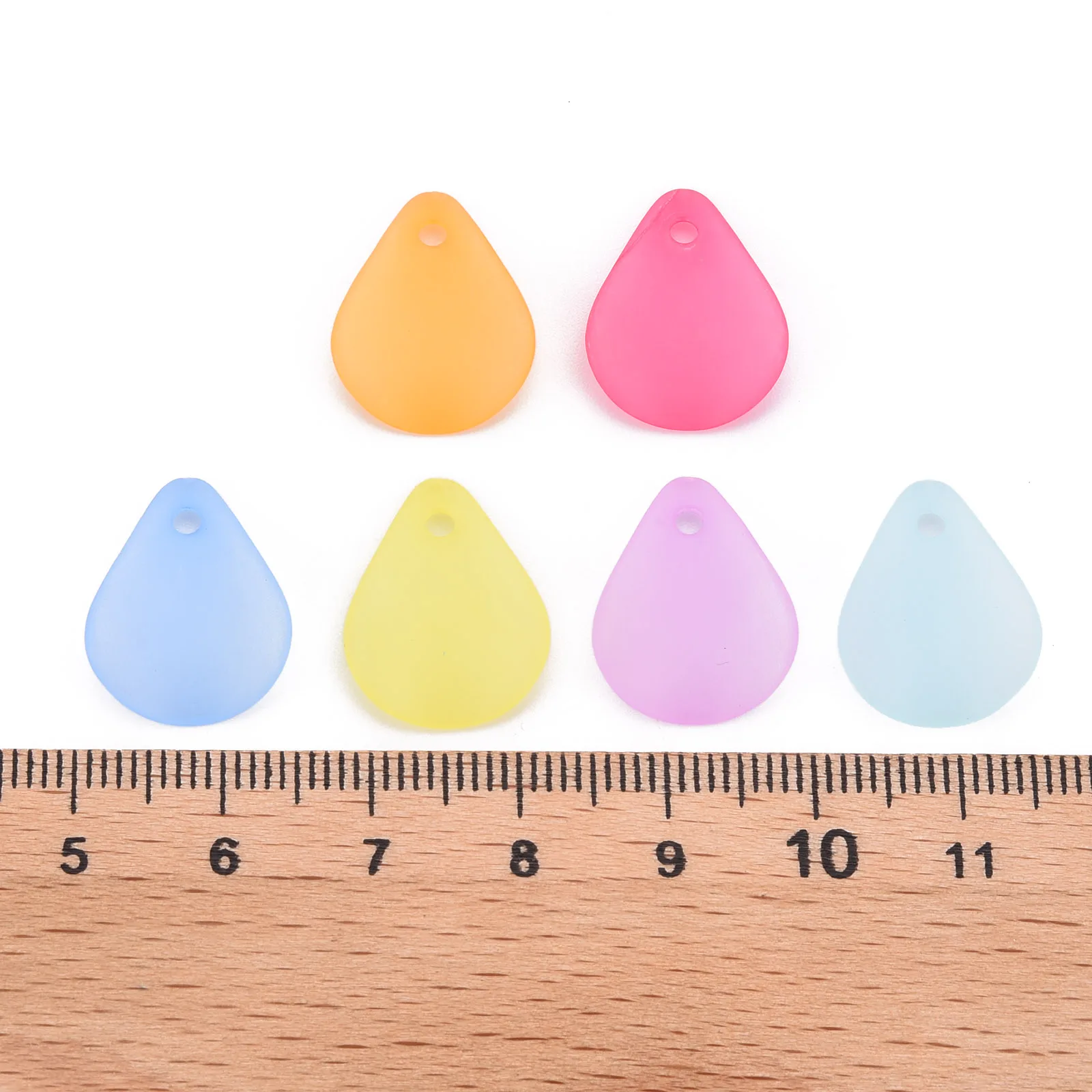 500g Transparent Frosted Acrylic Pendants Petaline Charms Colorful For Women Earring Necklace Crafts Jewelry Making Accessories