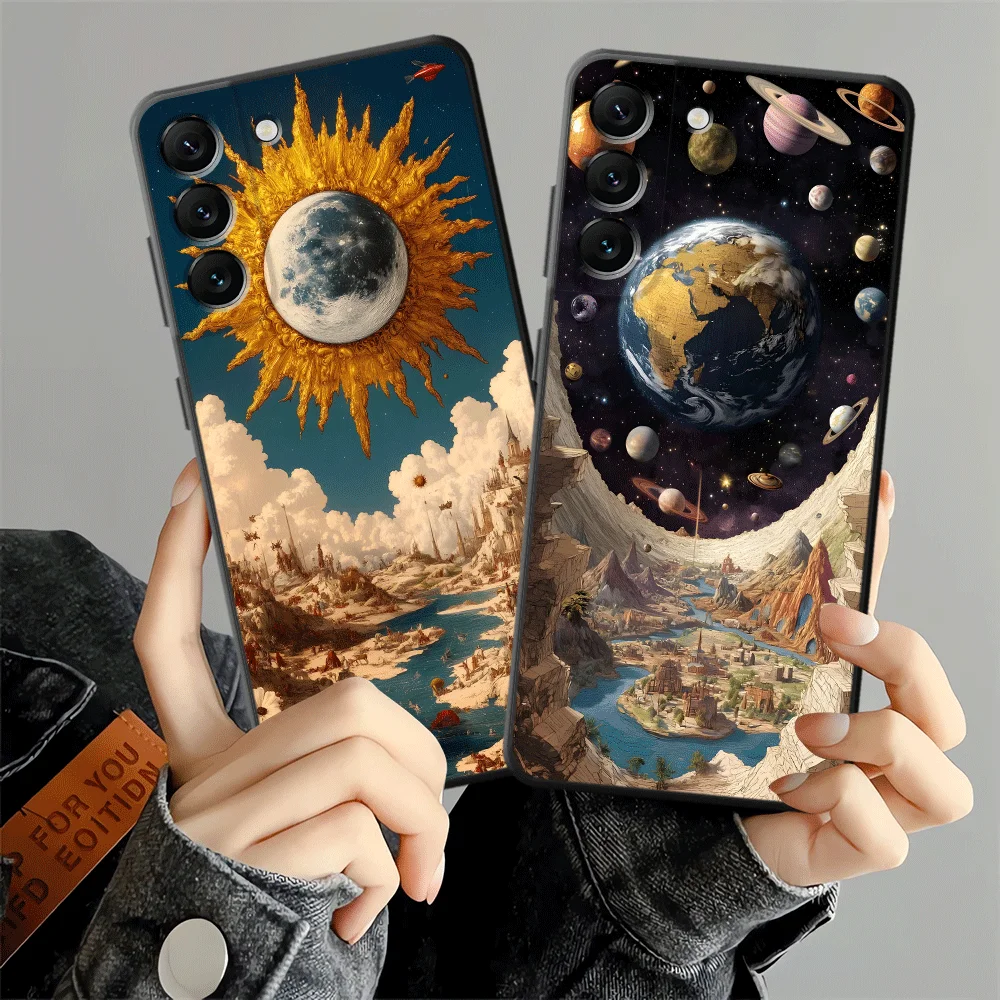 Earth Sun Art Black…