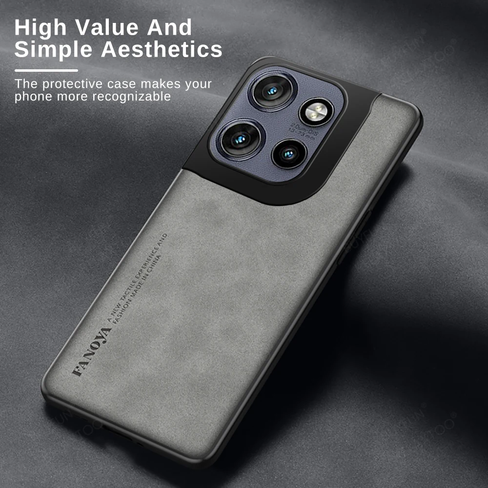 MotorolaEdge50Neo Case Sheepskin Leather Back Cover for Motorola Edge 50 Neo 50Neo Edge50Neo 5G TPU Soft Bumper Shockproof Coque