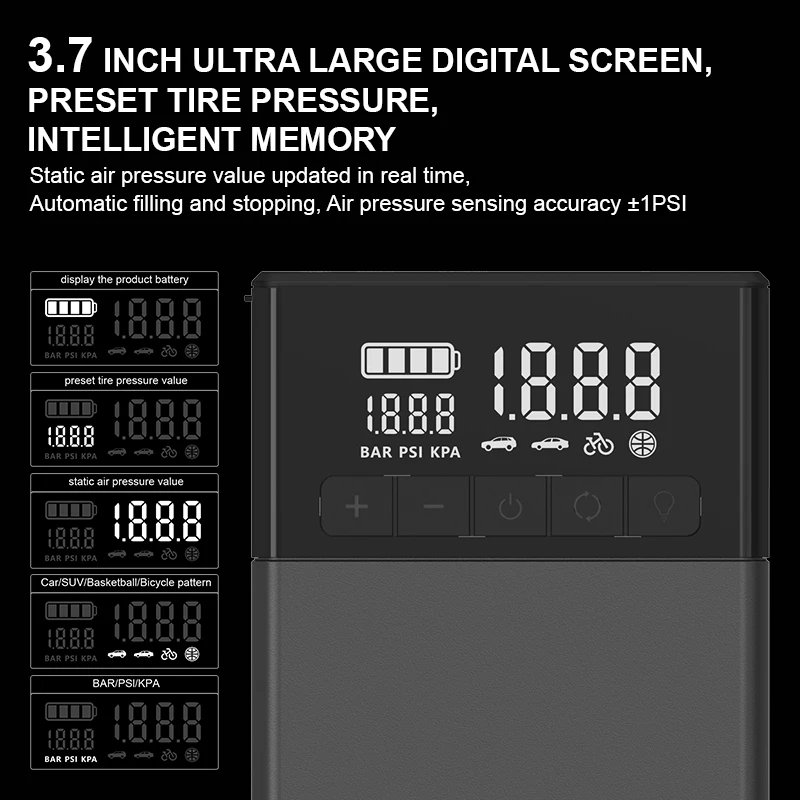 CARKU المحمولة الانتقال كاتب مع ضاغط الهواء 1200A قوة البنك منفاخ لإطارات السيارة مضخة 12 فولت بدء جهاز سيارة الداعم ODM #4